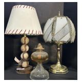 Touch Lamp, Baseball Lamp, Hurricane Lamp.