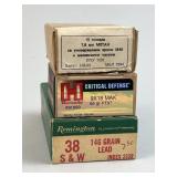 .38 S&W, 9x18 MAK, 7.9mm Ammo.