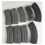 9 AR-15 Magazines.