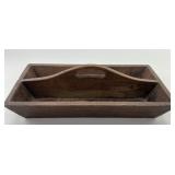 Wood Dove Tailed Utensil Carrier.