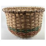 Large Hand Woven Splint Gathering Basket.