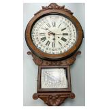 Wm. L. Gilbert Clock Co Victorian Calendar Clock.