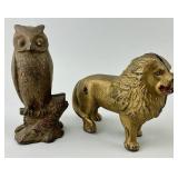 2 Cast Iron Figural Animal Still Banks.