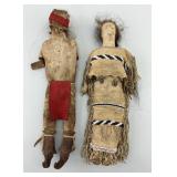 Late 19th C.  Native American Dolls.