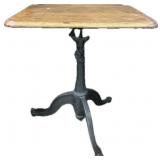 Antique Cast Iron Base Industrial Drafting Table.