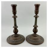 Wood Based Papier Mache Candlesticks.