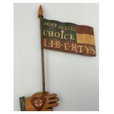 Folk Art Wooden Aunt Sukeyï¿½s Liberty Flag.