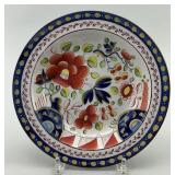 Gaudy Dutch Single Rose Pattern Plate.