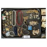 Sterling Silver Pendant, & Costume Jewelry.