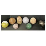 Green Opal, Sunstone, Ocean Jasper Crystal Spheres