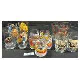 Vintage Restaurant Character Glass Tumbler/Mugs
