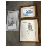 3 Framed Wildlife Prints.