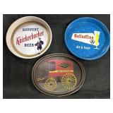 Knickerbocker Beer & Atlantic Tea Adv Trays.