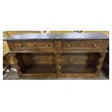 Rustic Brown Oak Sideboard.