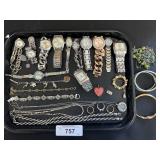 Costume Jewelry, Necklaces, Watches, Bracelets.