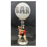 Vintage Drunken Scottish Man Bar Globe Lamp.