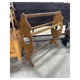 Farmhouse Style Oak Quilt Rack.