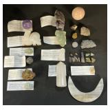 Raw Crystals, Tower, Sphere, Gemstones.