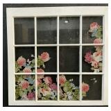 Floral Window Frame Wall Art.