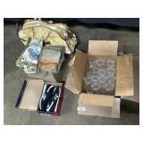 Reebok Sneakers, Wool Blanket, Bag, Stemware.