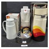 3 Insulated Beverage Dispensers, Tea Kettle.