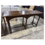 Vtg Henredon Barley Twist Console Table.