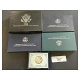 5 Silver Commemorative Silver Proof Sets.