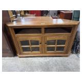 Traditional Style Oak Console Cabinet.