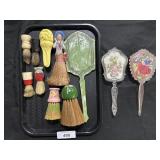 Vintage Vanity Mirror & Brushes.