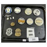 Employment & Contractor Pins, Marshal Badge.