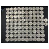 92 90% Silver Pre ï¿½64 Washington Quarters.