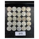 25 90% Silver 1964 Kennedy Halves.