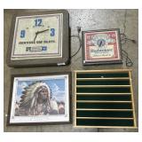 GM Auto Parts & Bud Beer Adv Clocks.