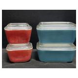 4 Pyrex Storage Containers.