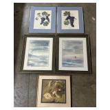5 Framed Art Prints.