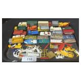 Vintage Die Cast Cars & Plastic Horses & Figures.