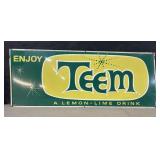 Teem Lemon-Lime Soda Advertising Sign.