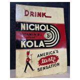 Nichol Kola Soda Tin Advertising Sign.