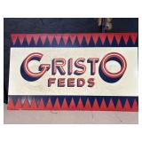 Gristo Feeds Tin Farm Advertising Sign.