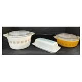 Pyrex Bowls & Butter Dish.