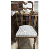 Rustic Walnut Ladderback Side Chair.