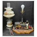 Electric Floral Hurricane & Denver Express Lamps