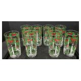 Libbey Christmas Holly Candle Glasses.