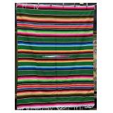 Mexican Serape Woven Blanket.