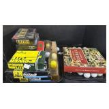 Large Lot Of Golf Balls, Baseball Book.