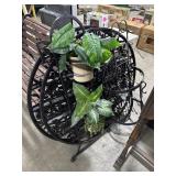Wrought Iron Wall Art Plant Stand, Wine Rack,