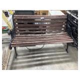 Cast Steel & Slat Bench.