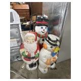 Christmas Blow Molds & Runner Sled.