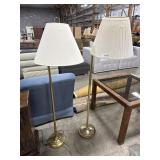 (2) Brass Floor Lamps.
