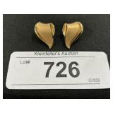 14K Gold Clip On Earrings.